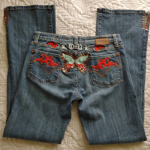 Vigoss Vintage Y2K Love Jeans Juniors 9/10 - Picture 5 of 14